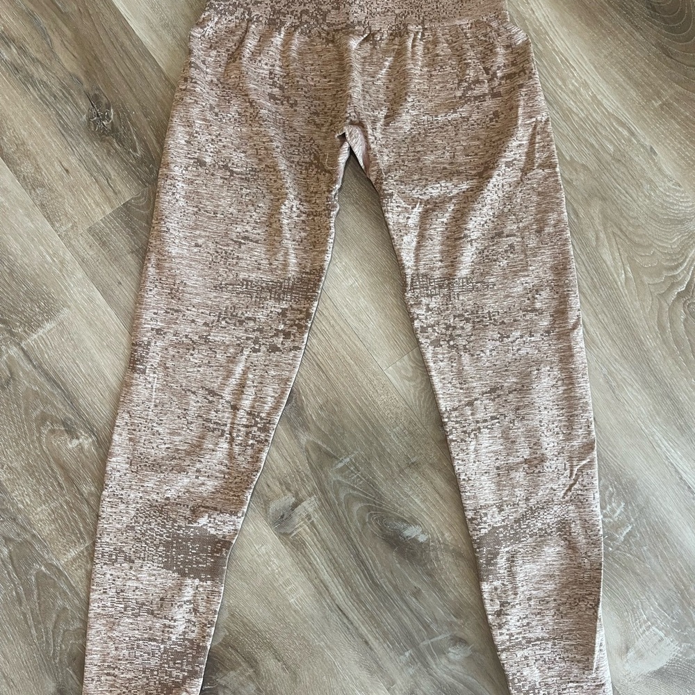 Textured Brown Leggings